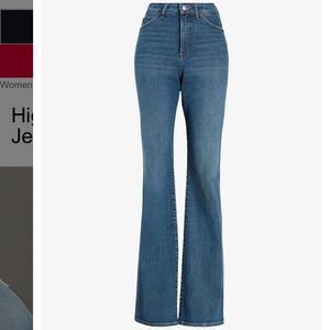 Express High Waisted Curvy Bootcut Jeans 10 Short
